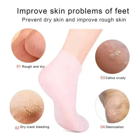 1 PAIR BEST FEET CARE SILICONE NOISTIRISING SOCKS