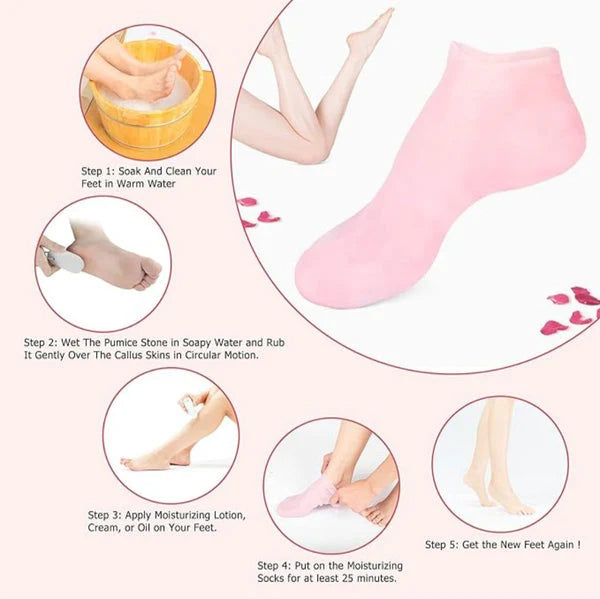 1 PAIR BEST FEET CARE SILICONE NOISTIRISING SOCKS